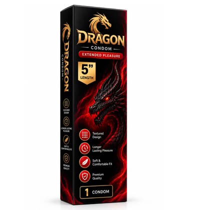 Gold Dragon Condom | Premium Quality Condom for Men 5-inch