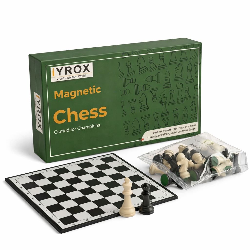 Premium Magnetic Chess Set with 15×15 Inch Chess Board – Complete Chess Game for Kids, Teens & Adults
