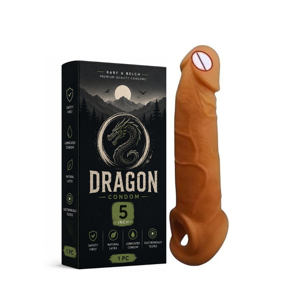 Dragon 5 Inch Condom – Adult Personal Care
