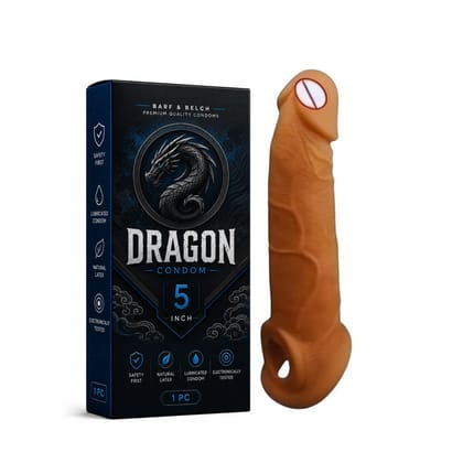 Dragon 5 Inch Silicone Condom | Silicone Adult Intimate Product | 1 Piece Personal Wellness Product