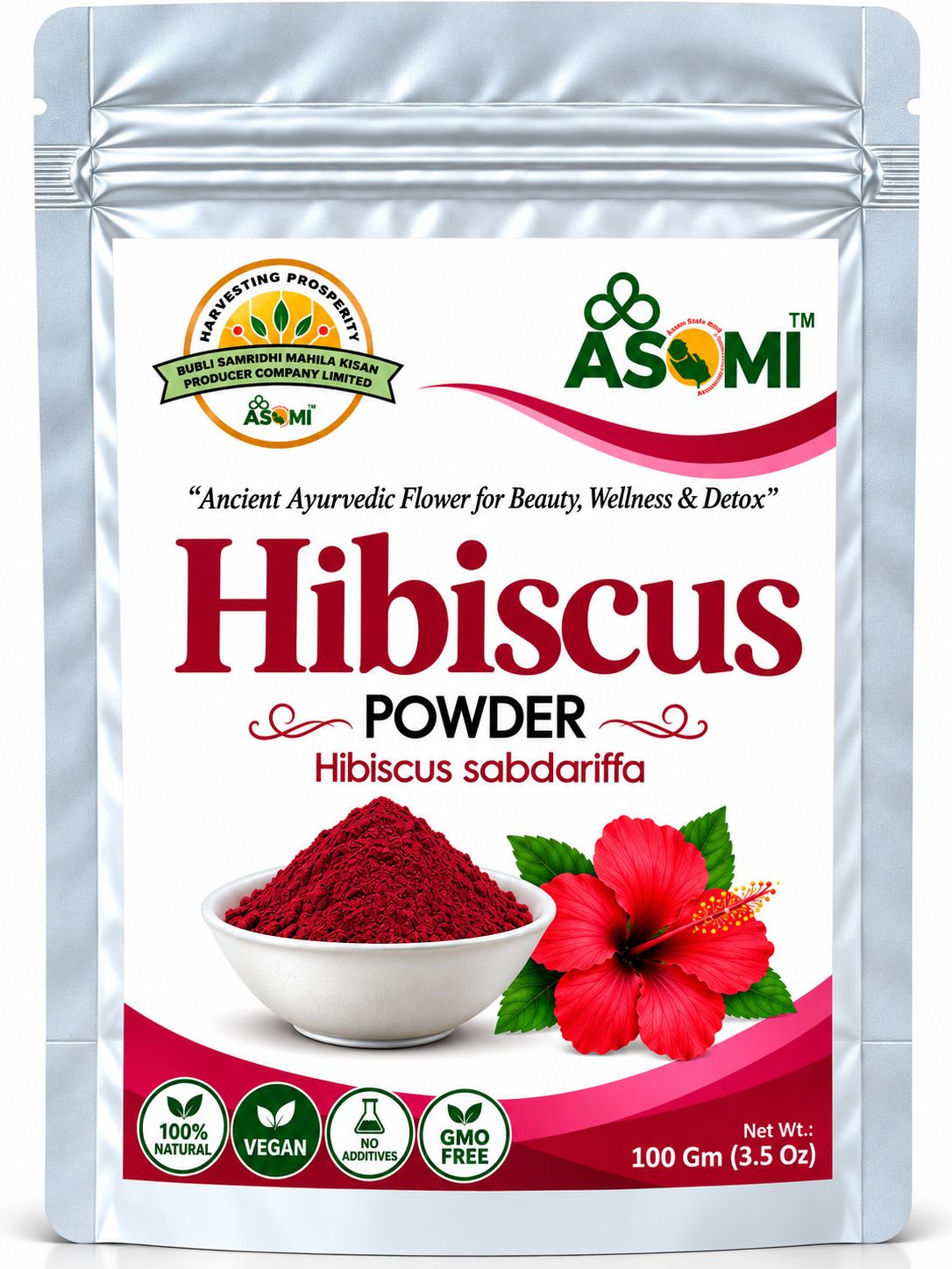 Hibiscus Powder - Handcrafted by Rural Women of Assam