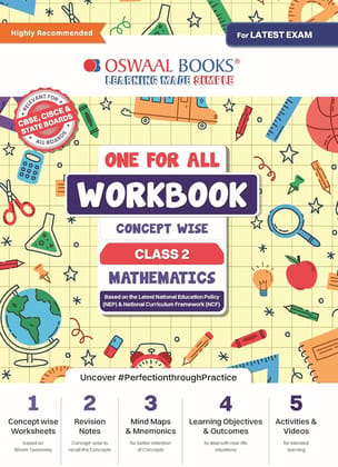 OSWAAL CBSE ONE FOR ALL WORKBOOK MATHEMATICS CLASS 2 CONCEPT WISE TOPIC WISE 2025 [Paperback] oswaal