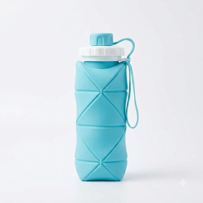 Folding Silicone Water Bottle Sports Water Bottle Outdoor Travel Portable Water Cup Running Riding Camping Hiking Kettle