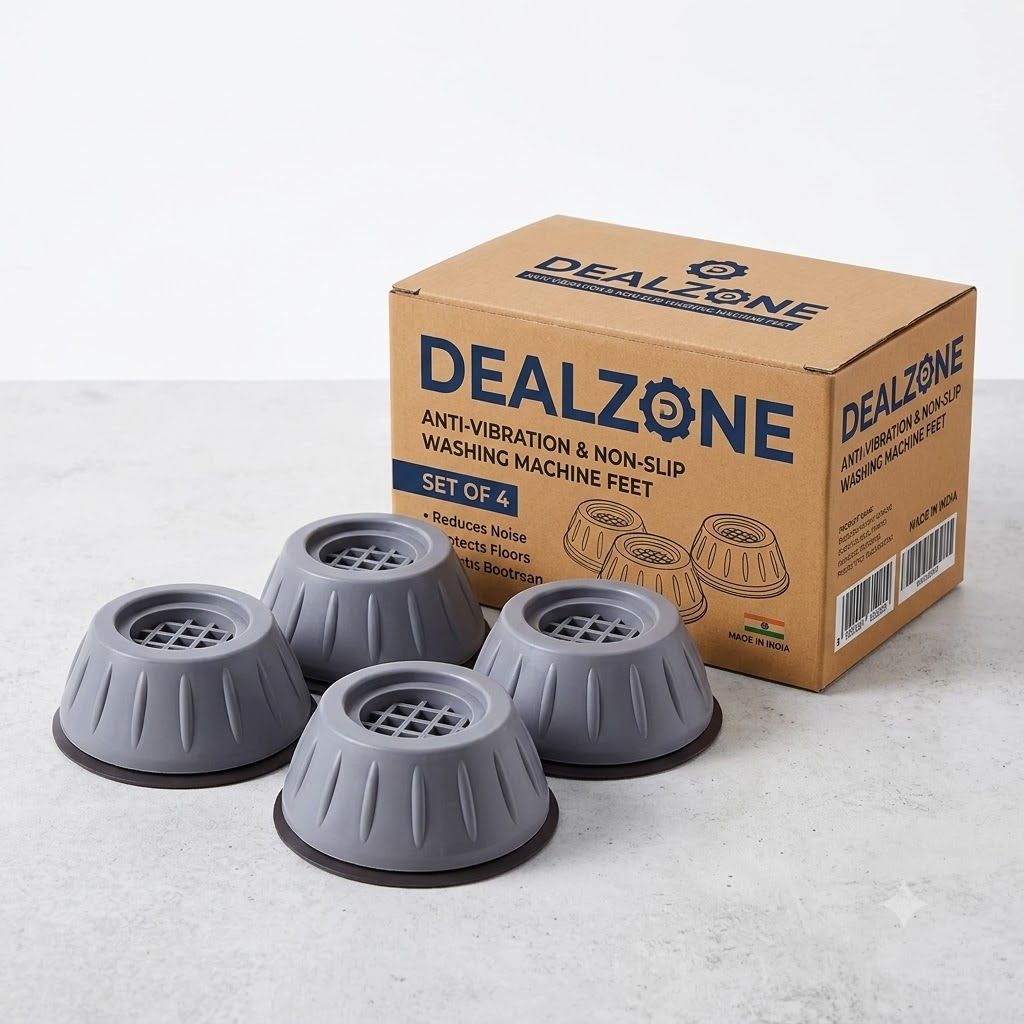 DEALZONE Anti Vibration Washing Machine Feet Pads – Set of 4