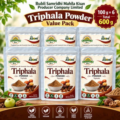 Triphala Powder Value Pack | Pack of 6 × 100 g | Total 600 g