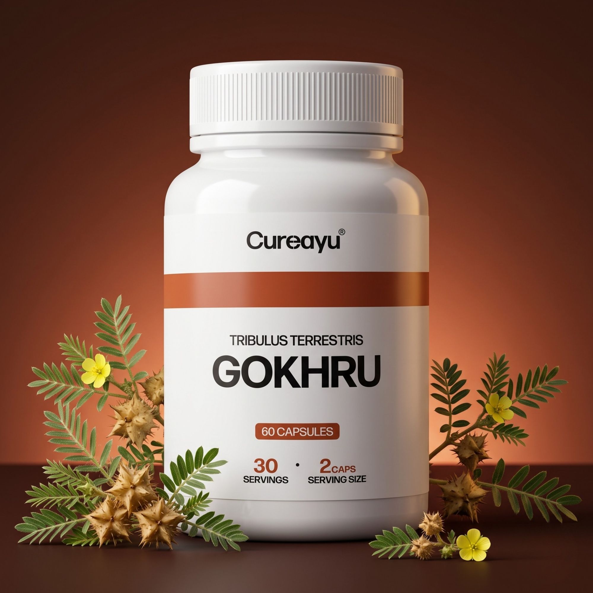 Cureayu Gokhru Capsules | Ayurvedic Support for Kidney Health | Boosts Urinary Flow & Vitality