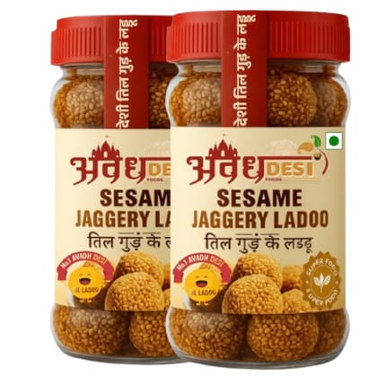 AVADH DESI FOODS – Village Style Til Ladoo | Pure Sesame & Jaggery - Winter Sweet Makarshankranti Special | Natural & Preservative Free | White Till AVADH DESI FOODS – Village Style Til Ladoo | Pure Sesame & Jaggery - Winter Sweet Makarshankranti Special | Natural & Preservative Free | White Till