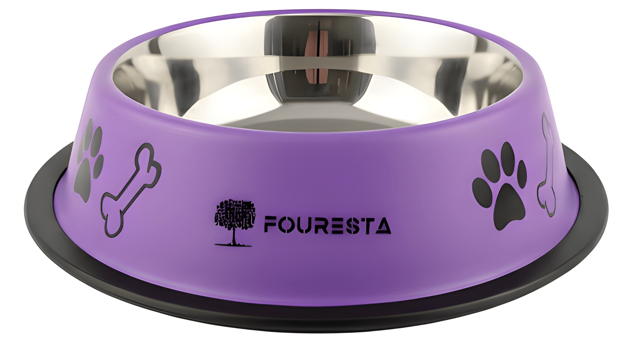 WUGO Fouresta Dog Bowl 720 ml, Non-Skid Food & Water Feeding Pet Bowl for Dogs, Puppies & Cats, Anti-Slip Pet Feeding Bowl (Original)