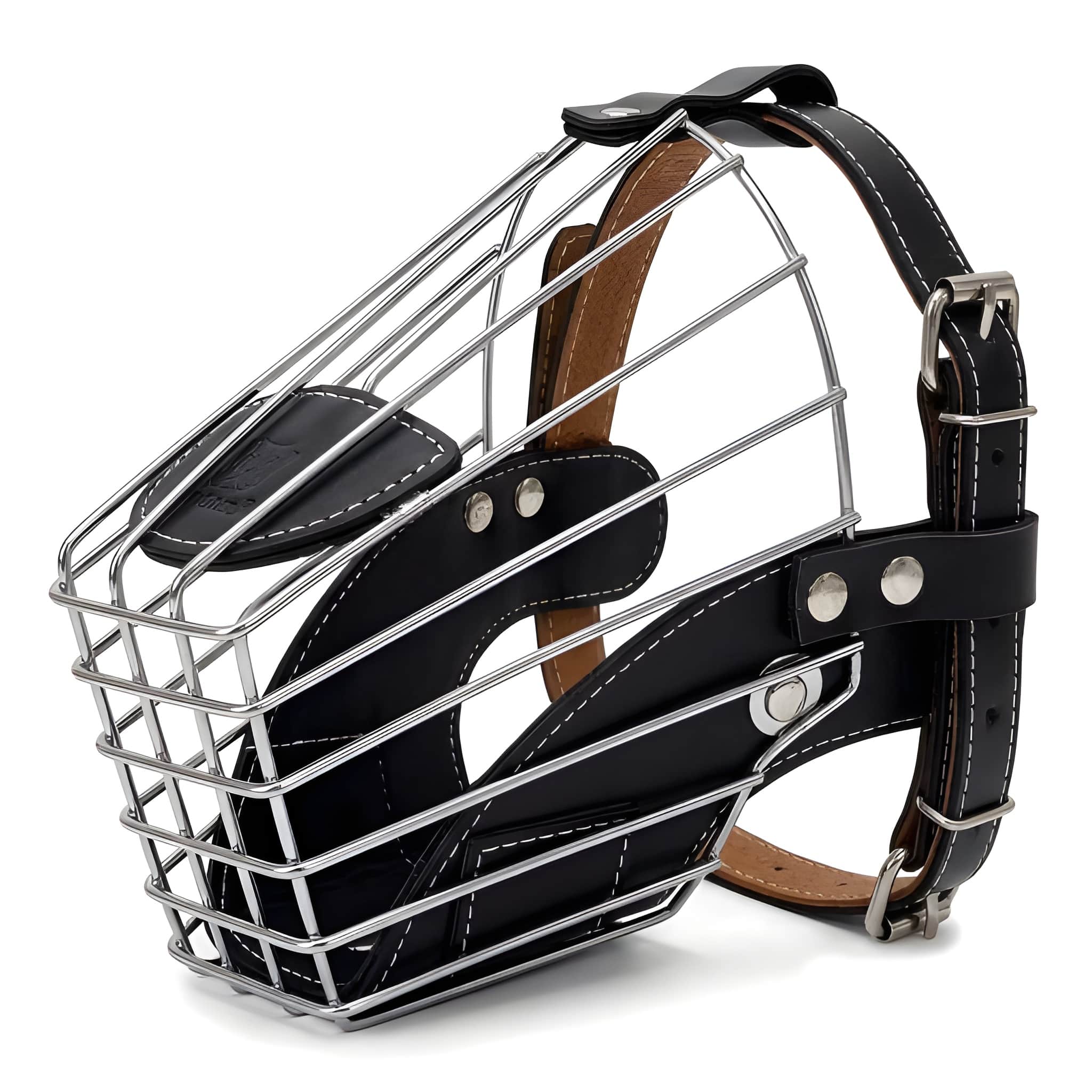 Wire Dog Muzzle for German Shepherd & Medium Large Dogs | Adjustable Durable Metal Basket for Biting, Chewing & Barking Control (Original)