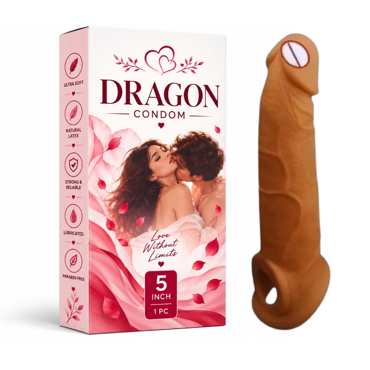Fantasy Dragon Condom 5 Inch Silicone – Unique Dragon Design Adult Product