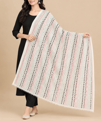 Kantha Embroidery Pure Tussar Silk Dupatta Kantha Embroidery Pure Tussar Silk Dupatta