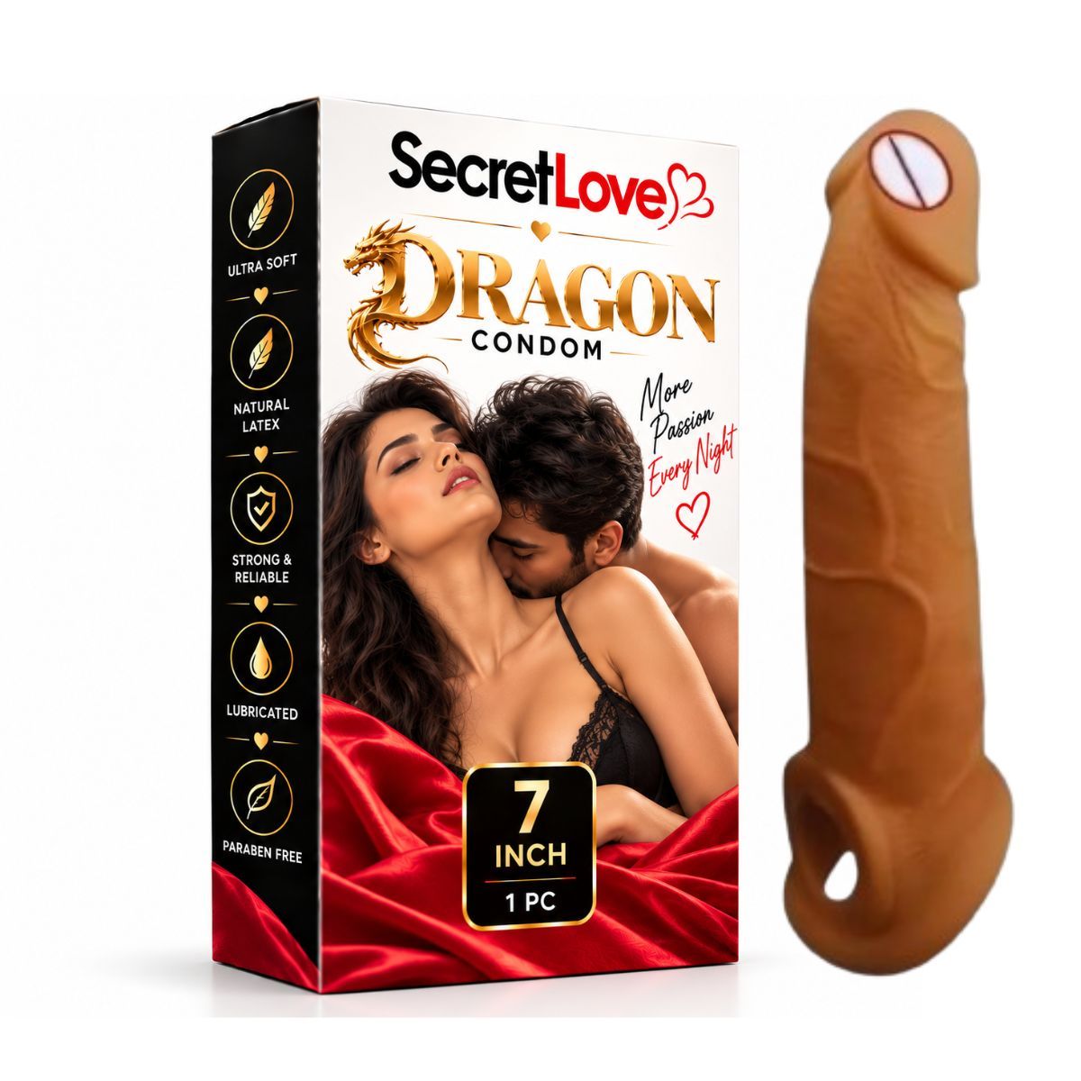 Dragon Silicone Condom 7 Inch – Premium Fantasy Dragon Adult Intimate Accessory