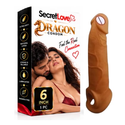 Dragon Condom 6 Inch Silicone Adult Condom – Premium Fantasy Dragon Design, Novelty Intimate Product & Adult Accessory