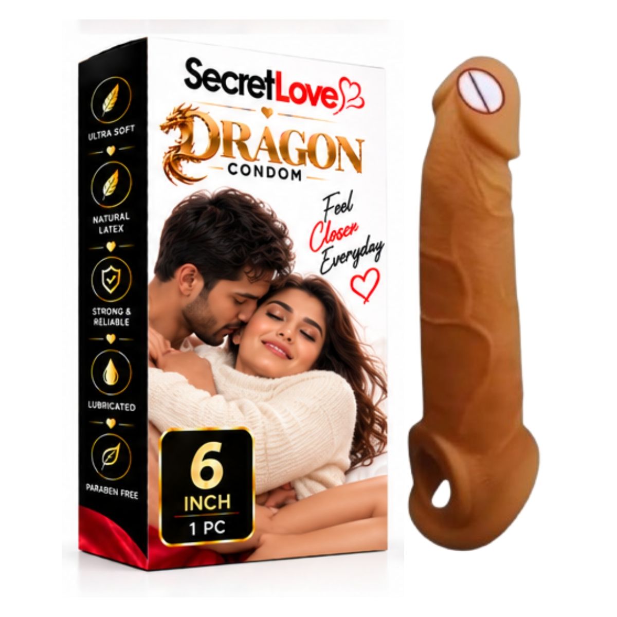Fantasy Dragon Condom 6 Inch Silicone – Unique Dragon Design Adult Intimate Product