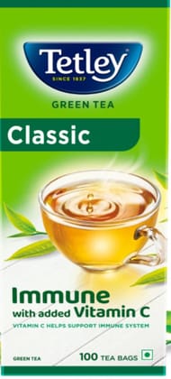 Tetley Green Tea Classic Green Tea Bags Box 100 Sachets
