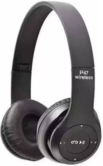 Wireless Bluetooth Headphones P47 | Over Ear Headset with Music & Call Support