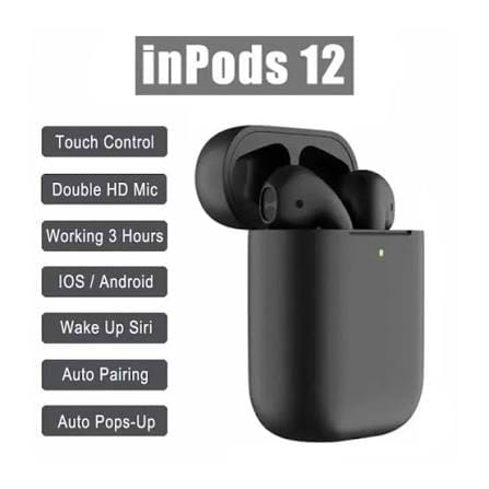 Wireless Earbuds Bluetooth 5.0 Headphones with Smart Touch Control, Mic & Portable Charging Case - Compatible with All Smartphones