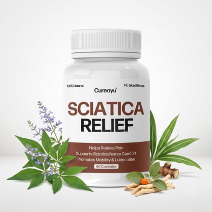 Cureayu Sciatica Relief Capsules | Ayurvedic Support for Sciatic Nerve Comfort & Pain