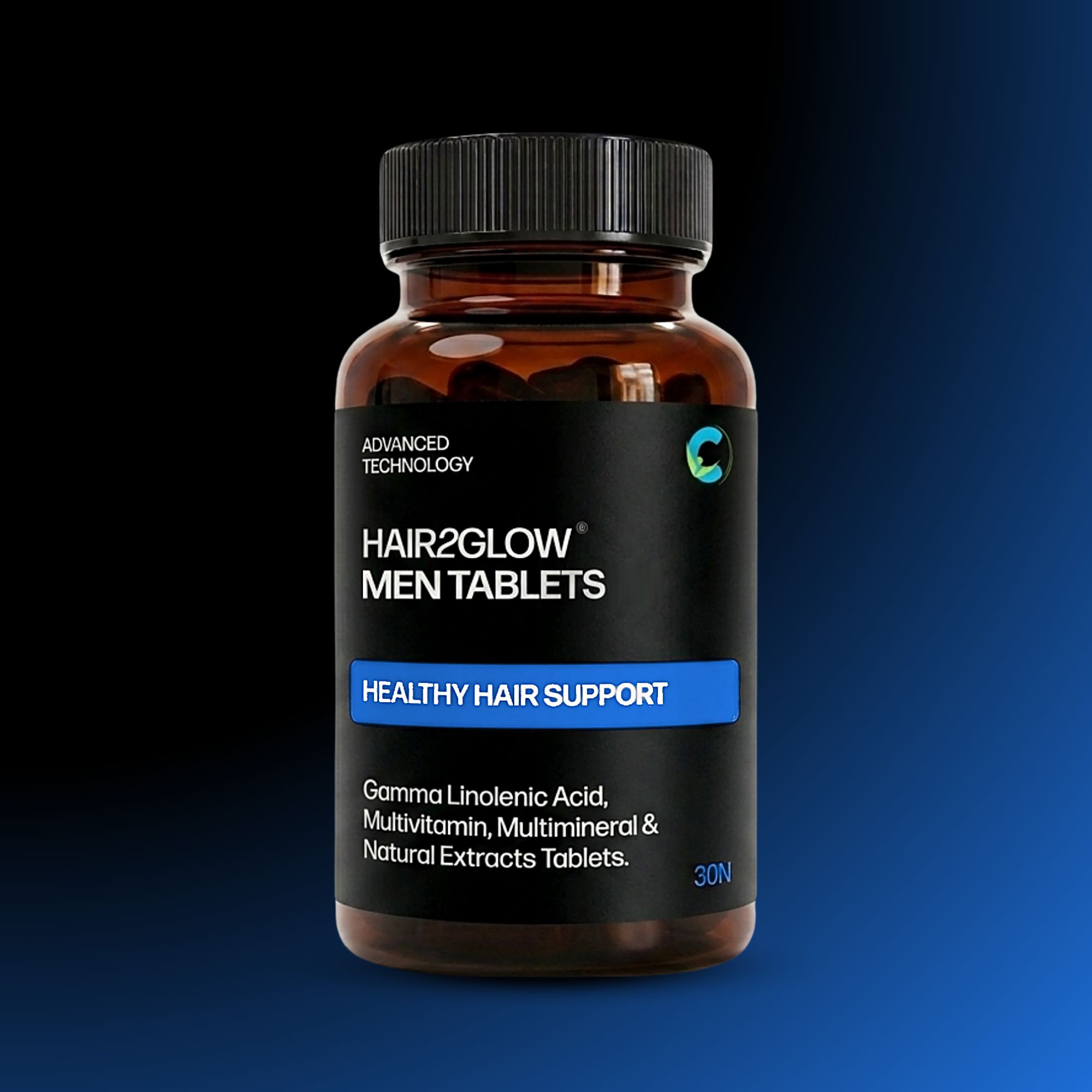 Hair2Glow Men Hair Tablets | For Hair Growth & Reduces Hair Fall for Men