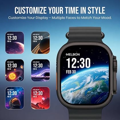 T800 Smart Watch with Bluetooth Calling, Full Touch Display, Fitness Tracker & Smart Notifications