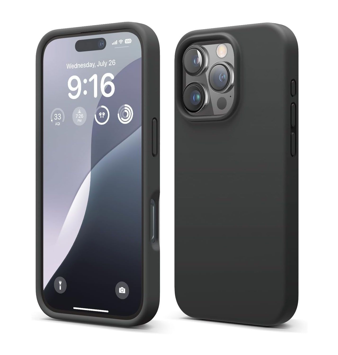 LIRAMARK Liquid Silicone Soft Back Cover Case for Apple iPhone 16 Pro Max  (6.9 inch)