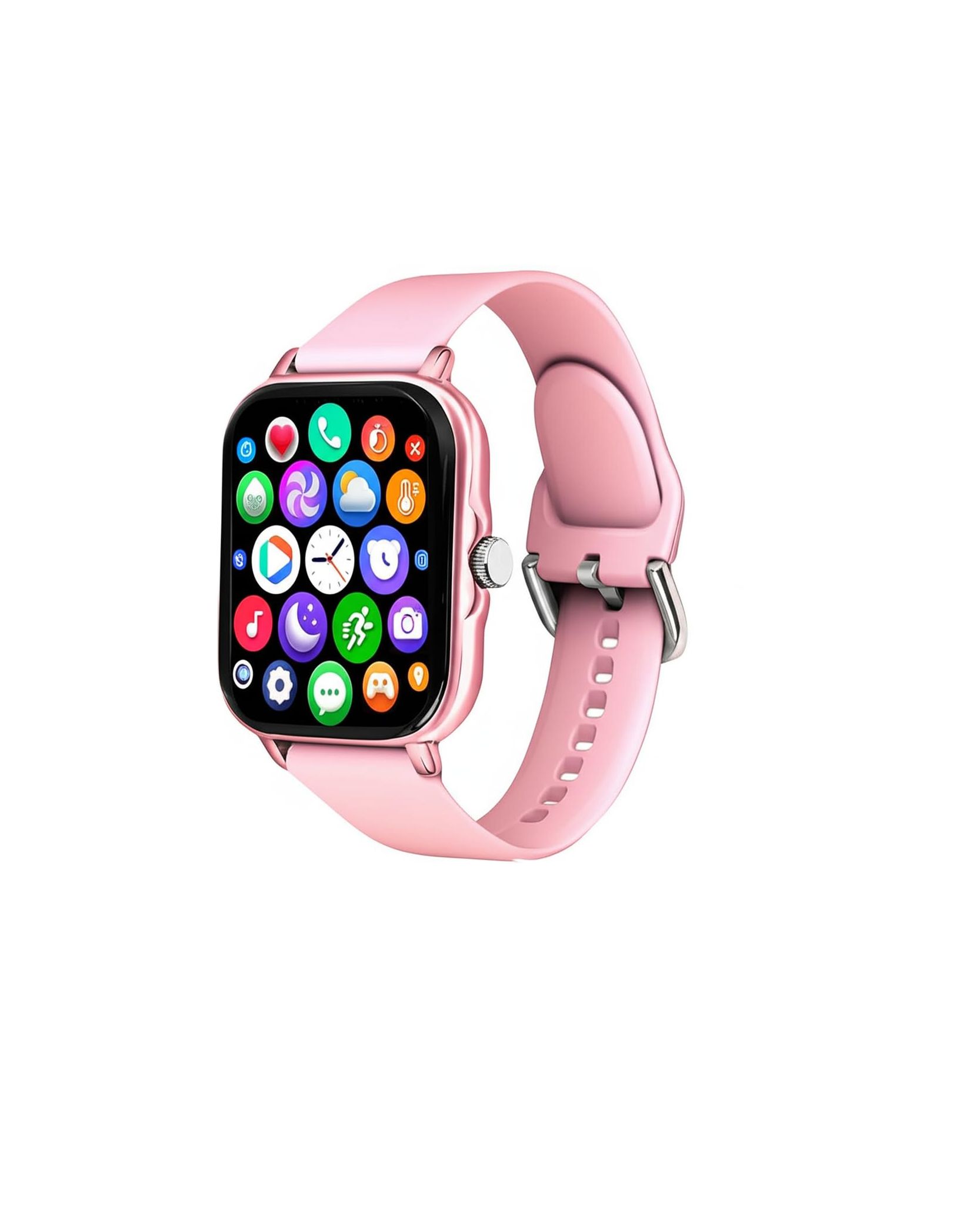 T500 Smart Watch for Men & Women | Bluetooth Calling | Full Touch Display | Fitness & Activity Tracker | Heart Rate & SpO2 Monitoring | Pink