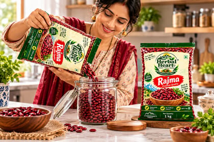 Herbal Heart Premium Rajma – Uttarakhand’s Finest Red Kidney Beans | 1 kg