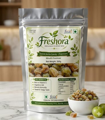 Freshora Mouth Freshner - Sweet Amla (200 Grams Pouch)