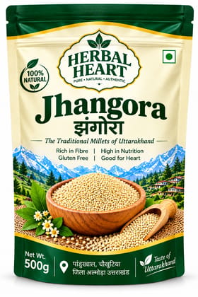 Herbal Heart Jhangora (Barnyard Millet) – Traditional Uttarakhand Millet | 500 g