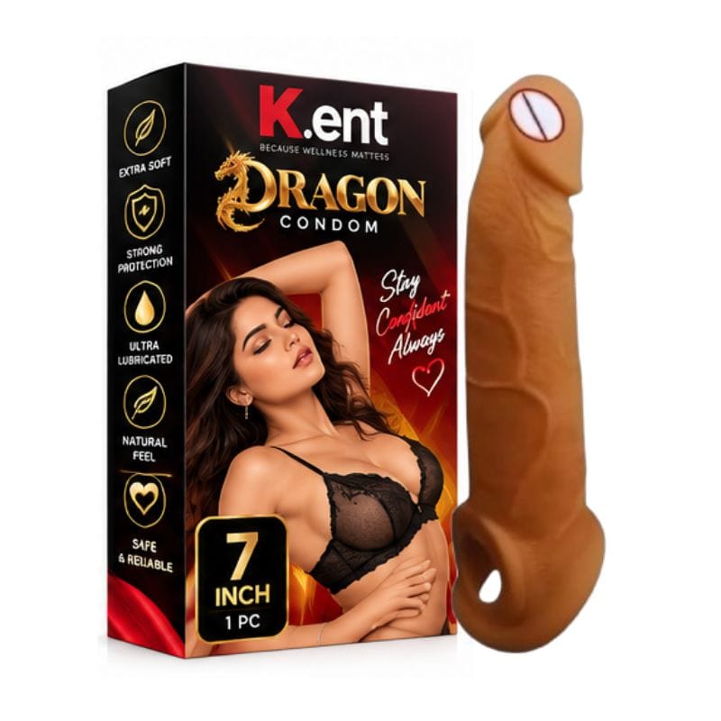 Dragon Design Condom 7 Inch | Adult Novelty Product | Personal Accessory for Adults | Dragon Novelty Accessory | Unique Design | 1 Piece