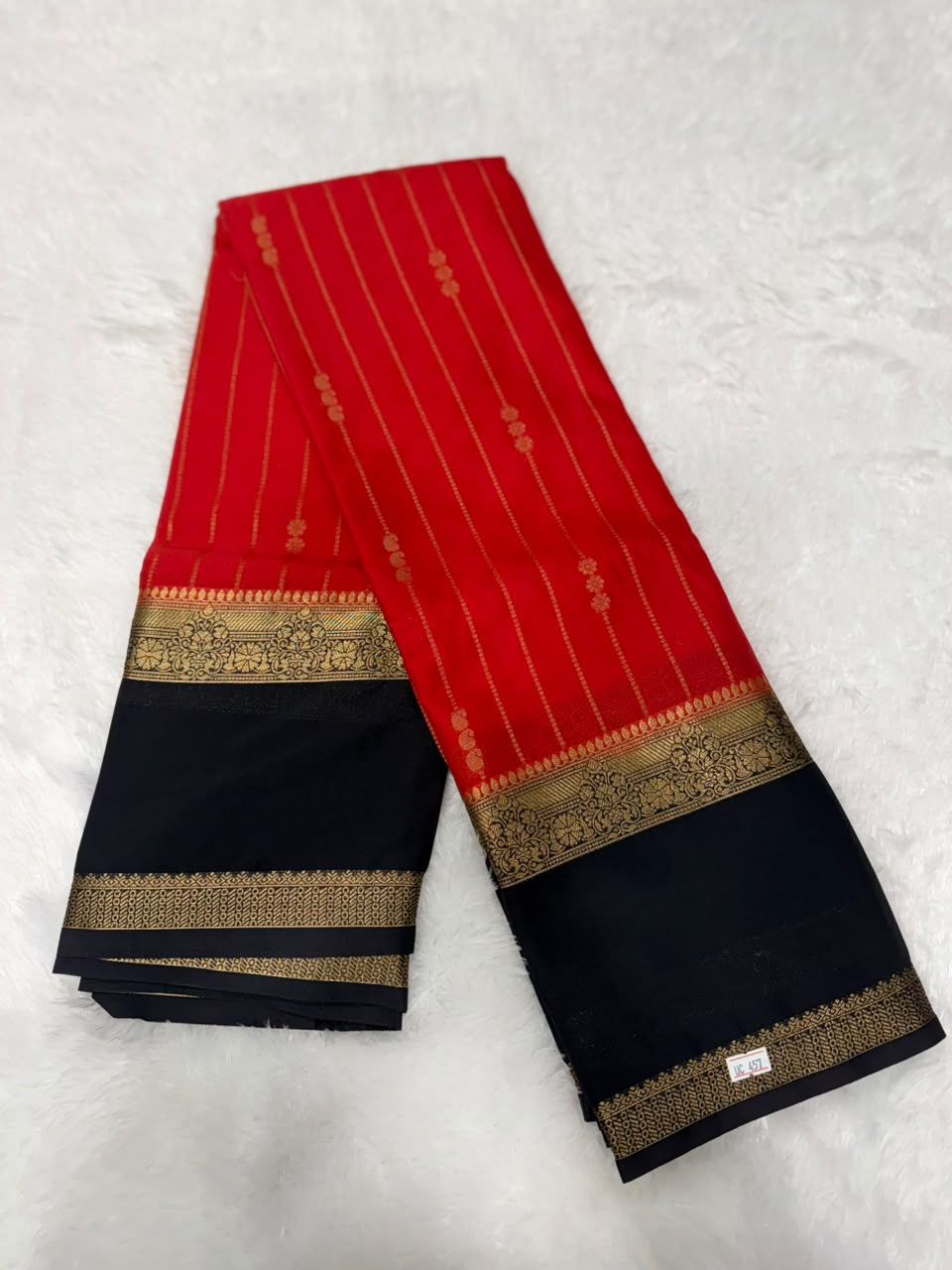 Red & Black Saree