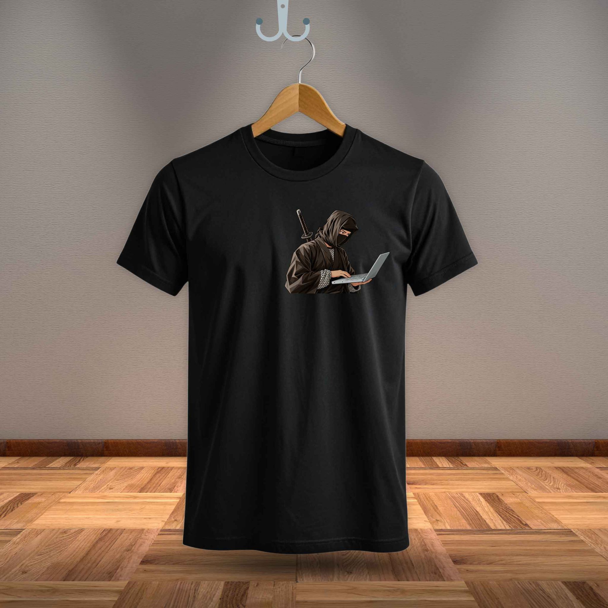Trishoolin Cyber Ninja Anime Theme T-Shirt | Design 40022MB | Cotton Regular Fit | Crew Neck / Round Neck Half Sleeve | Pack of 1