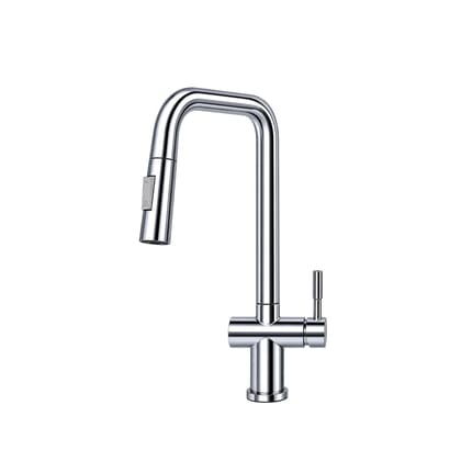 Cacia Two-Flow Heavy SUS 304 Pull-Out 360° Hot & Cold Kitchen Mixer Faucet Chrome Cacia Two-Flow Heavy SUS 304 Pull-Out 360° Hot & Cold Kitchen Mixer Faucet Chrome
