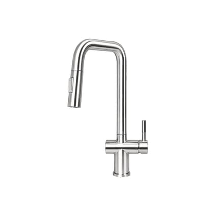 Cacia Two-Flow Heavy SUS 304 Pull-Out 360° Hot & Cold Kitchen Mixer Faucet Silver Cacia Two-Flow Heavy SUS 304 Pull-Out 360° Hot & Cold Kitchen Mixer Faucet Silver
