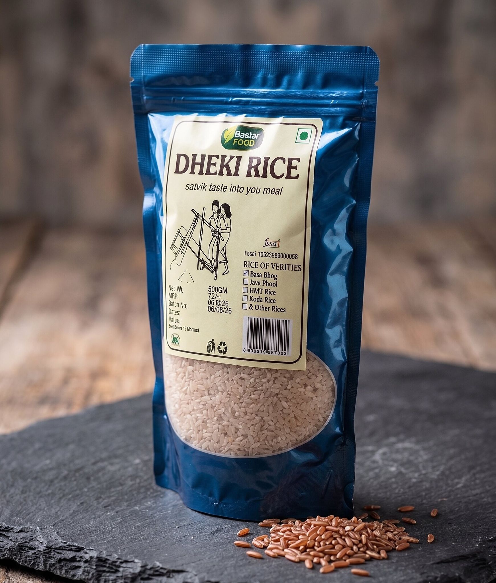 Bastar Foods Dhek Rice Basabhog, 500g