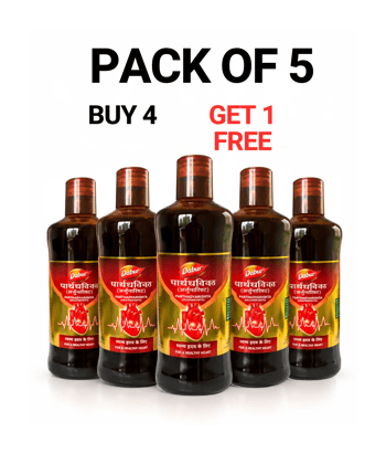 Parthadyarishta (Arjunarishta) 450 ml - Pack of 5 (Buy 4 Get 1 Free)