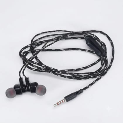 Wired In-Ear Earphones with 3.5mm Jack & Mic (Random Color)