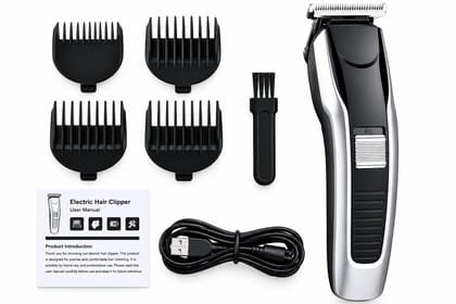 Hair Trimmer for Men with 4 Guide Combs | Electric Grooming Kit