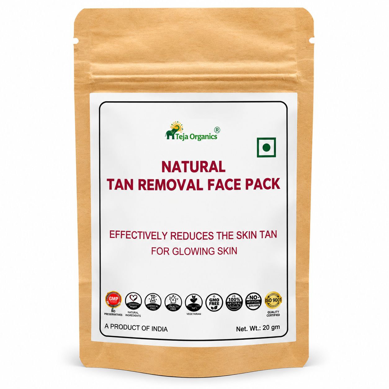Natural Tan Removal Face Pack | Effectively reduces the skin tan for Glowing Skin  (Pack of 3)