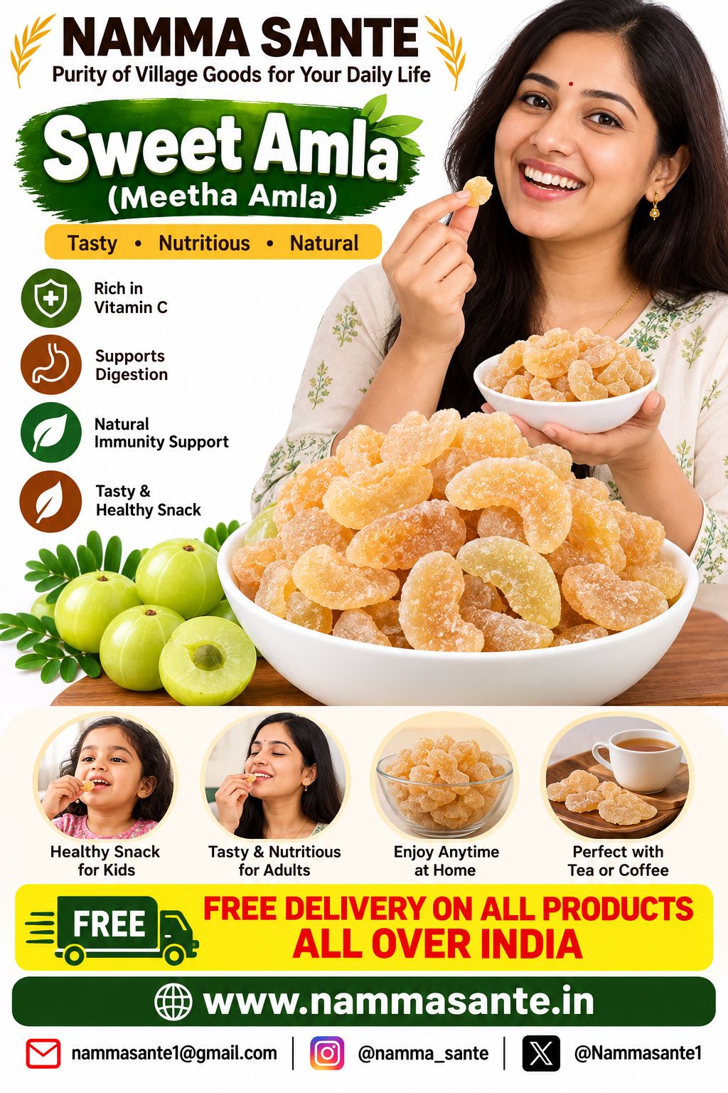 Sweet Amla | Meetha Amla | Candied Amla | Amla Candy | Sweetened Indian Gooseberry