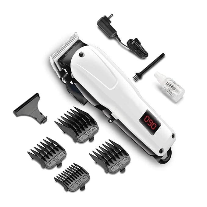 KM-809A Rechargeable Hair Trimmer for Men, White
