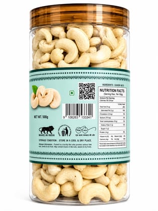 Premium W320 Whole Cashews | Rich & Creamy Delight | 500g Premium W320 Whole Cashews | Rich & Creamy Delight | 500g