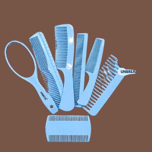 ew Fashion Portable Hair Comb Set – Sky Blue