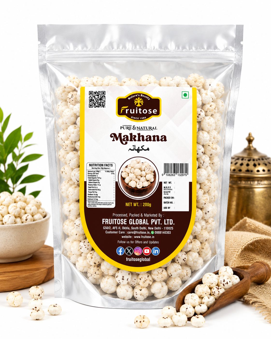 Premium Makhana (Fox Nuts) | Roasted & Healthy Snack | 200g