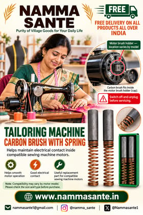 Tailoring Machine Carbon Brush with Spring | Sewing Machine Motor Carbon Brush Tailoring Machine Carbon Brush with Spring | Sewing Machine Motor Carbon Brush