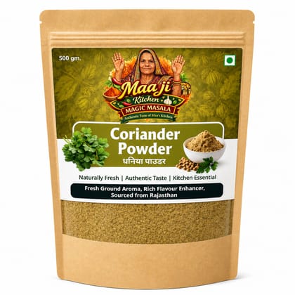 Maa Ji Kitchen Premium Coriander (Dhaniya) Powder - 1kg Bulk Pack