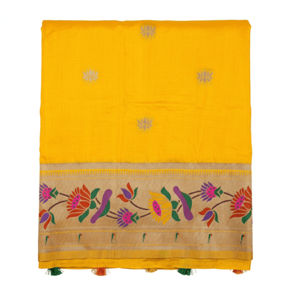 Women's Yellow & Gold Paithani Silk Saree Women's Yellow & Gold Paithani Silk Saree