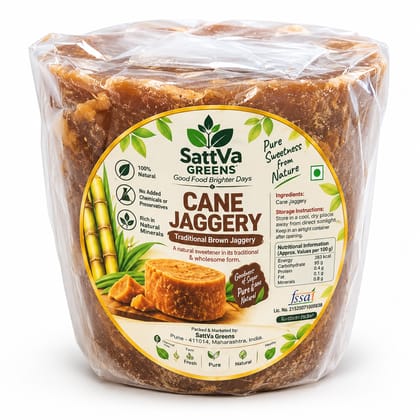 SattVa Greens Cane Jaggery 900 g