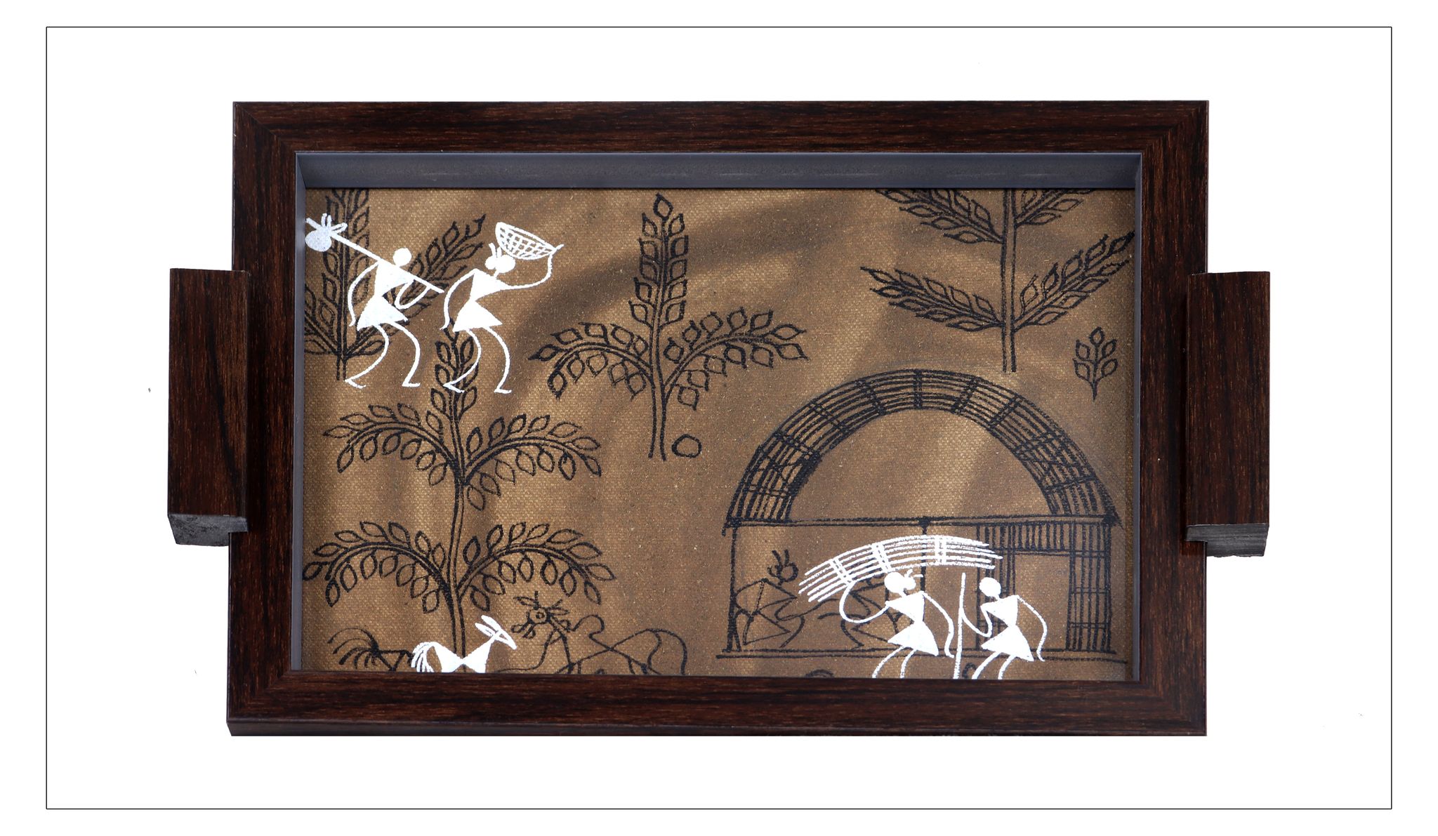 WARLI PAINTED SERVING TRAY