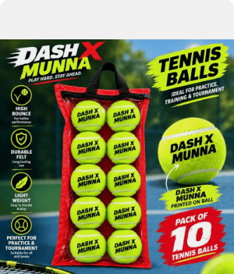 DashX Munna High Bounce Tennis Balls, Pack of 10